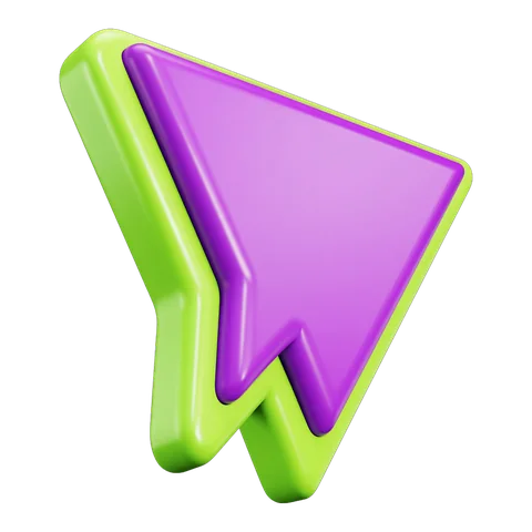 A violet mouse pointer